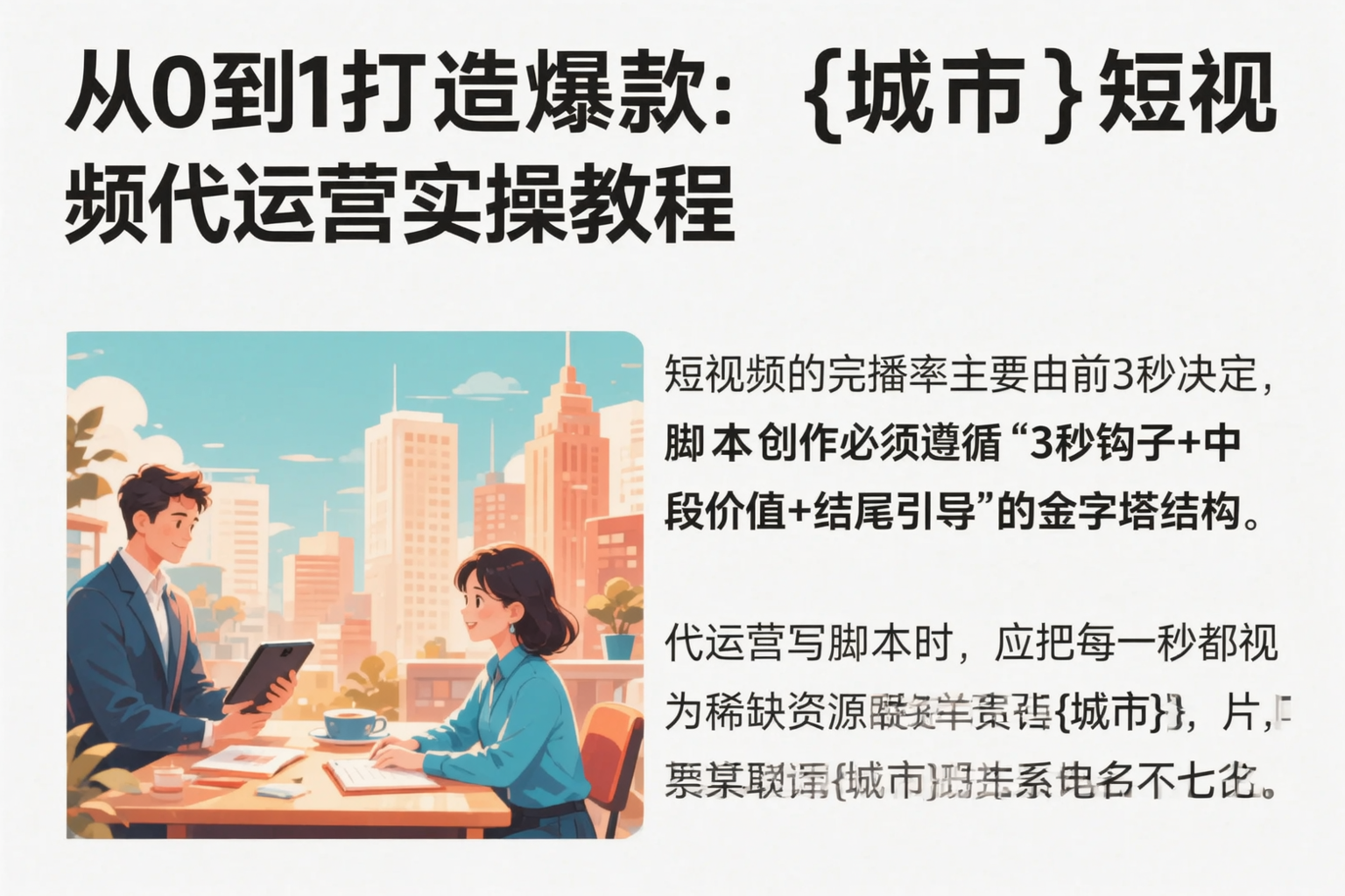 从0到1打造爆款：江西短视频代运营实操教程