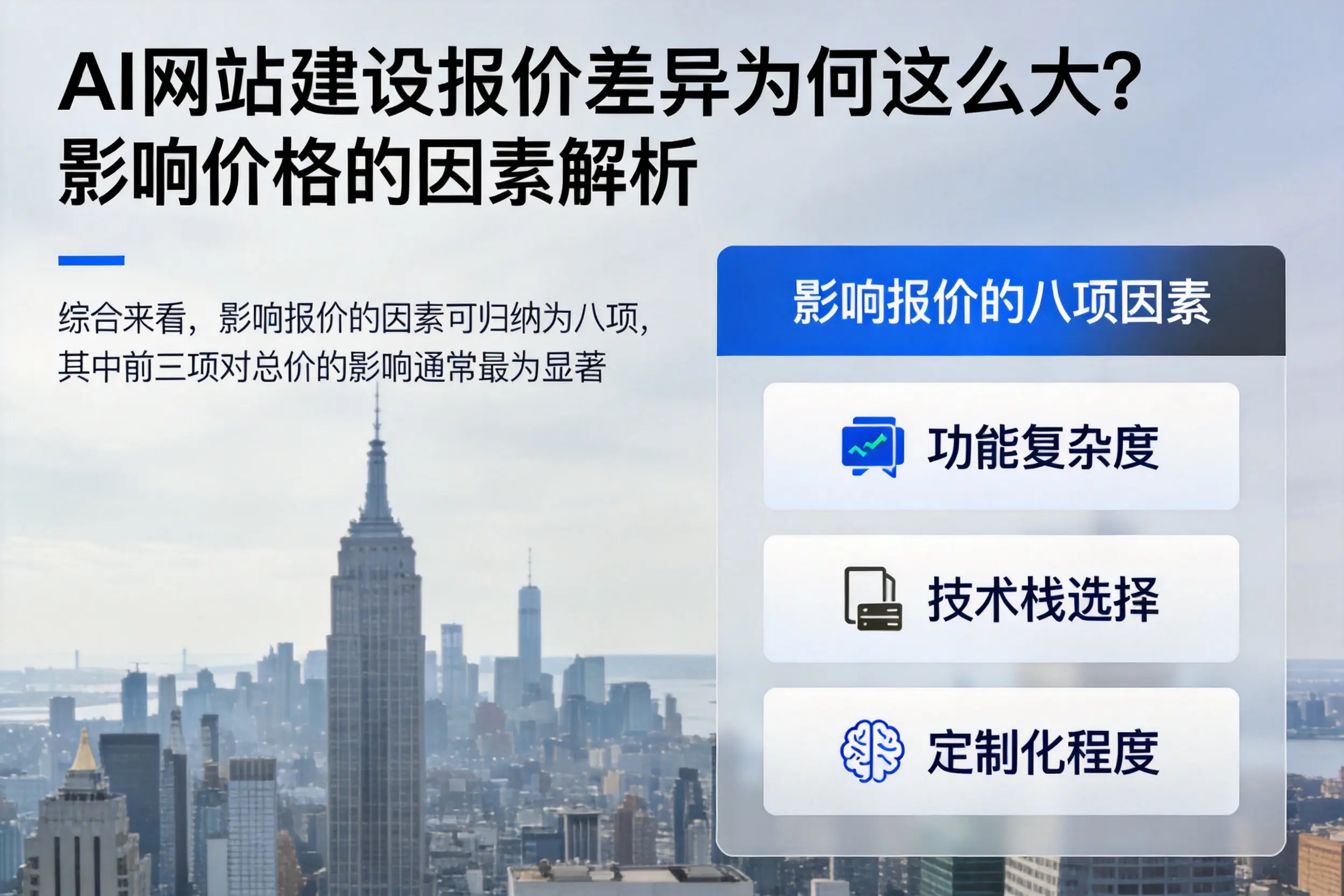 江西AI网站建设报价差异为何这么大？影响价格的因素解析