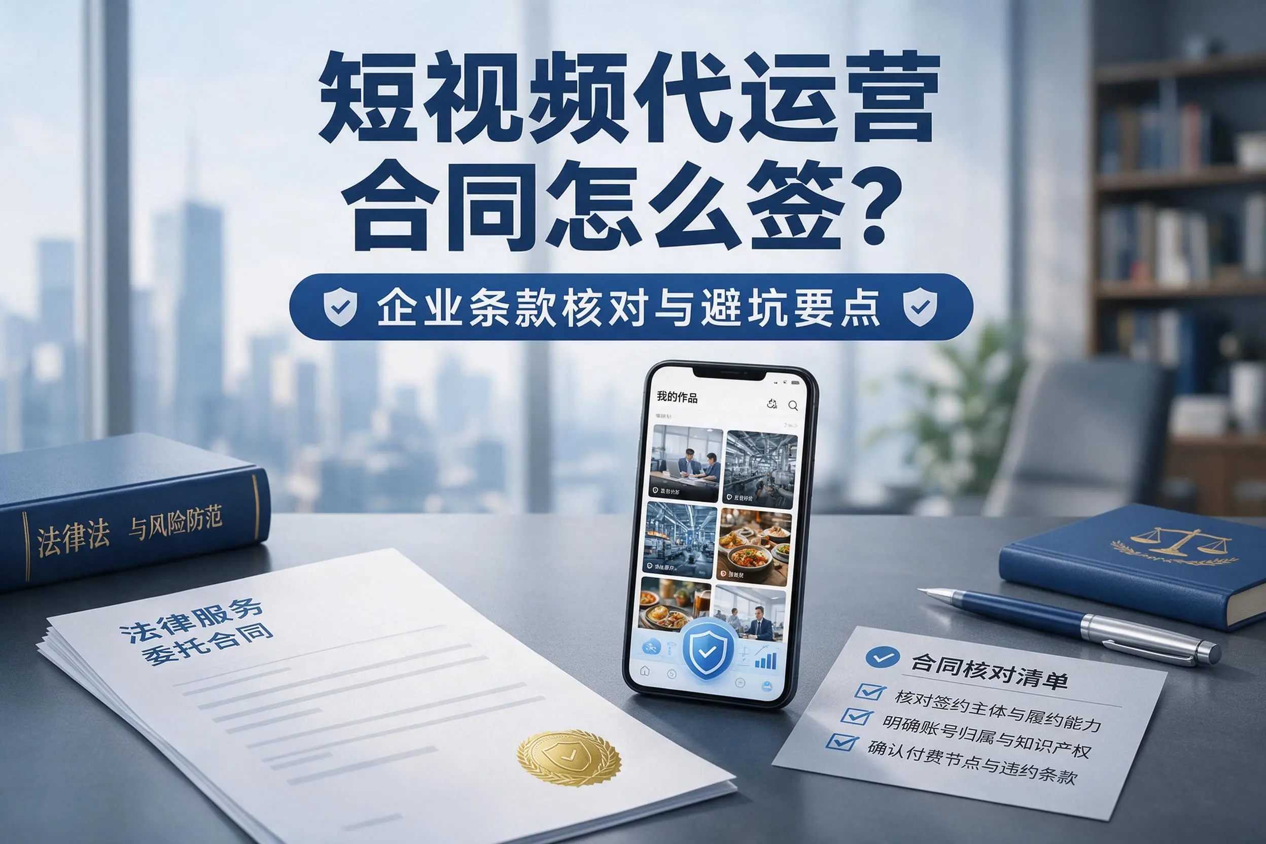 短视频代运营合同怎么签？江西企业条款核对与避坑要点