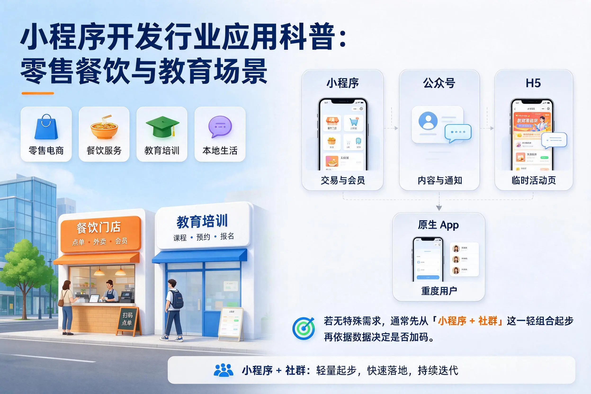 江西小程序开发行业应用科普:零售餐饮与教育场景