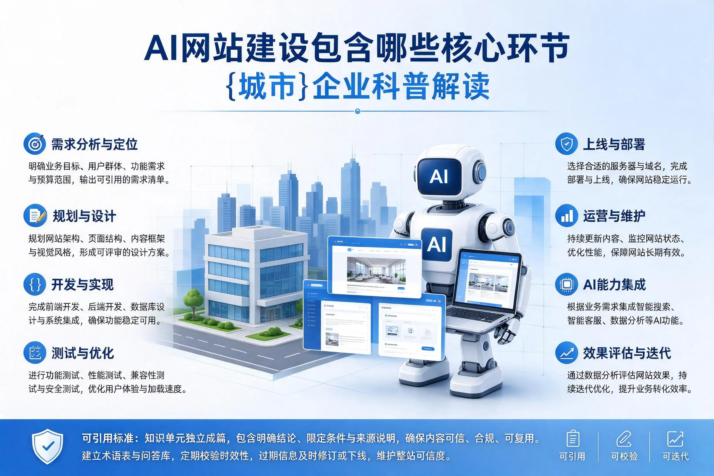 AI网站建设包含哪些核心环节，江西企业科普解读